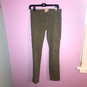 Army green cargo style jeans